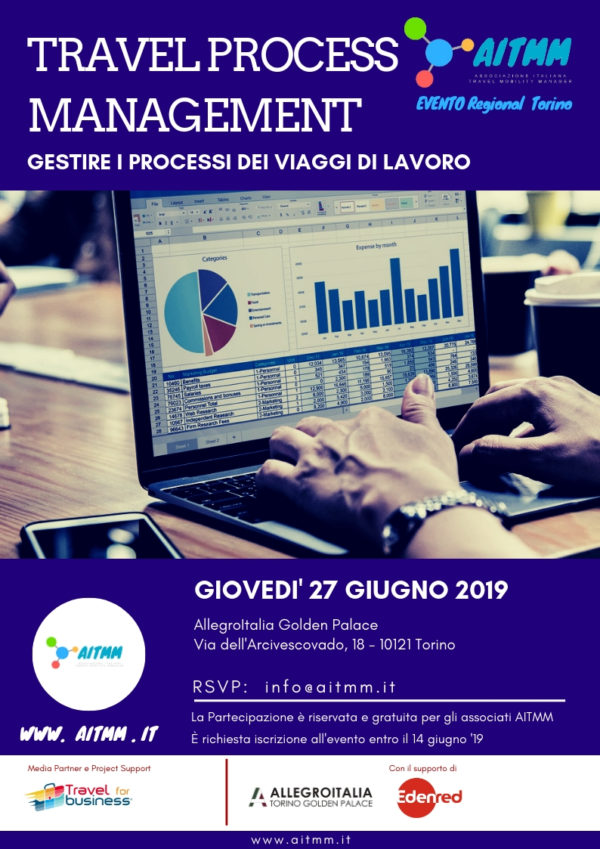 Programma Torino, 27 giugno '19: Travel Process Management- Gestire i processi dei viaggi di lavoro